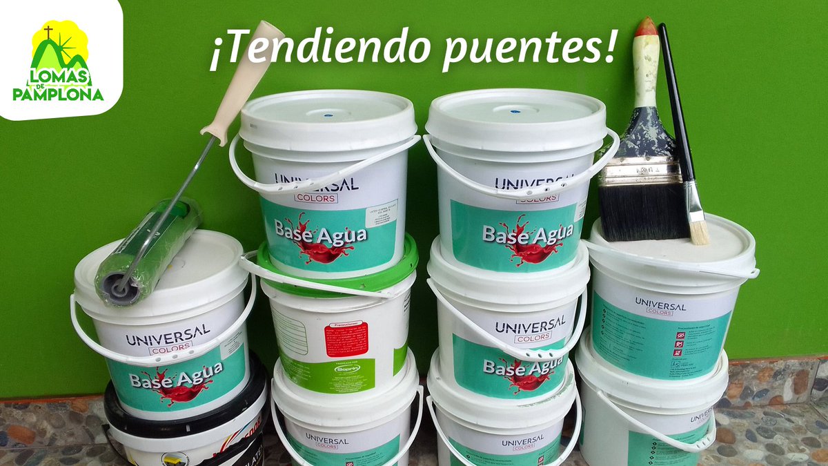 lomasdepamplona's tweet photo. La suma de voluntades permite lograr cosas importantes.
Muchas gracias al #GrupoGEA y a #UniversalColors por este valioso donativo para llenar de color una parte de #NuevaRinconada.
#ArteYNaturaleza 🎨 https://t.co/LN6d8qVKto