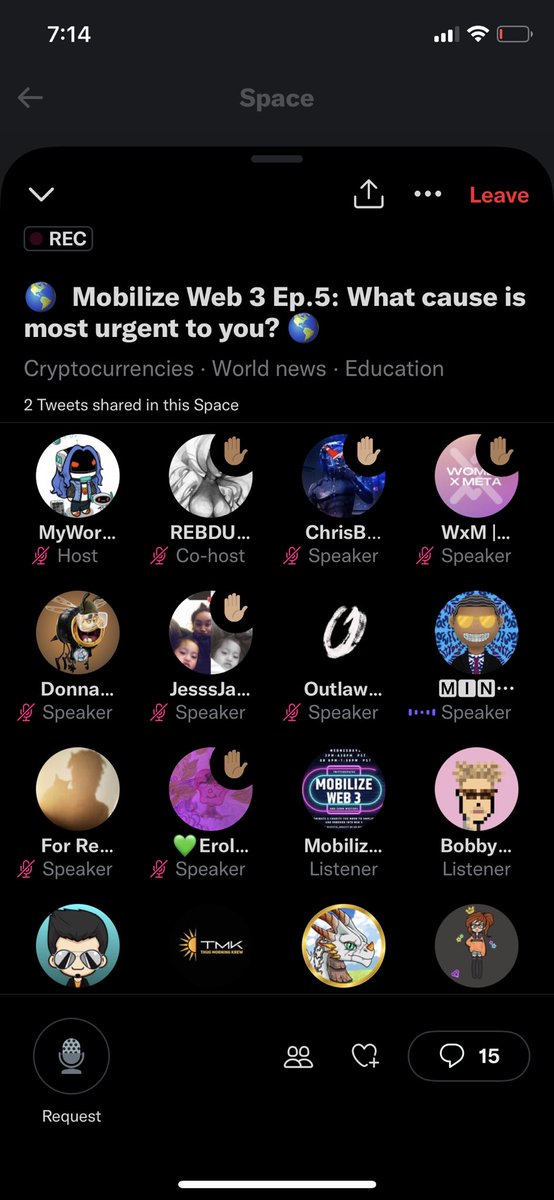 Thank you to all our past speakers 🔊 

@rtgconnect <a href="/JesssJaaade/">JesssJaaade</a> <a href="/WiisagiMaiingan/">Wiisagi-ma’ iingan (A)</a> <a href="/womenxmeta/">WxM | Podcast Now Live</a> <a href="/Erollbless/">Erollbless</a> @makesmoneyllc <a href="/ChrisBnfts/">ChrisB🔥</a> <a href="/dvktiger374/">dvktiger374</a> <a href="/niteowl1015/">⚡Niteowl ( 🐝,👹) ⚡</a> <a href="/outlawrisingco/">Outlaw Rising</a> and gracias to our hosts <a href="/iMyWorstEnemy/">MyWorstEnemy</a> <a href="/REBDUCE/">REBDUCE | 🍉</a>