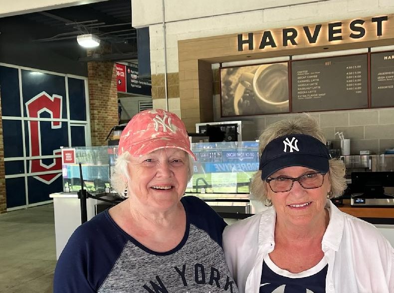 #PinstripePride Yankee fans and Grandmas, Kitty Hallings and Prue Nobles, traveled from Rochester, NY to Cleveland, OH to see their team take on the Guardians. https://t.co/z2HuZ6g69X