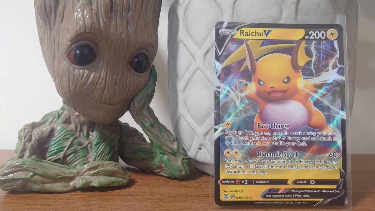 ThePokeMannin's tweet photo. Giveaway #22!!

This week were giving away a Raichu V from Brilliant Stars

To Enter:
- Like and Retweet
- Follow

Tag a Friend for an extra entry!

Winner announced Thursday 8th

Good luck!!

#Pokemon #PokemonTCG #Giveaway https://t.co/ST6k42VjGk