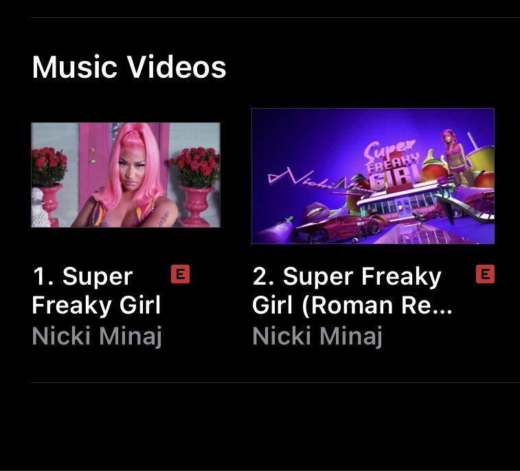 NICKIMINAJ's tweet photo. Guess the top 2 videos on US iTunes????? Omg & it looks soooooo clear. ππ loveπ«΅π½ https://t.co/ST1OoWOxs8