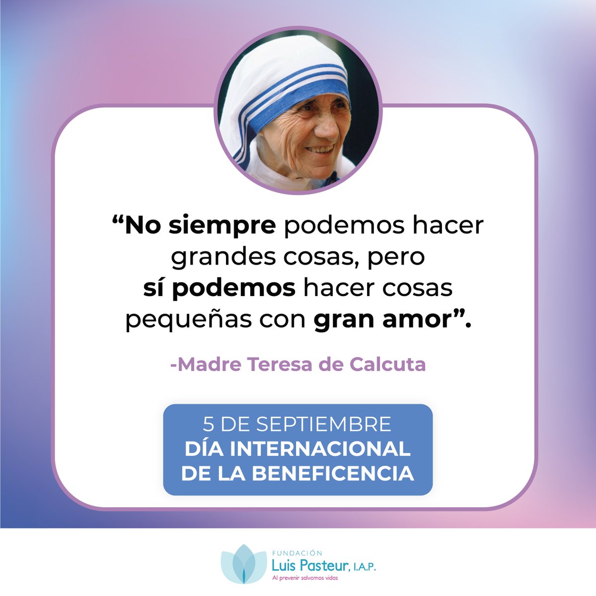 🌸😊La beneficencia constituye una verdadera vinculación social y contribuye a la creación de sociedades inclusivas, más resistentes y solidarias. Podemos ser parte llegando a las mujeres que más lo necesitan, dona aquí 👉fundacionpasteur.org/unidas-contra-…

#DíaInternacionaldelaBenefice...