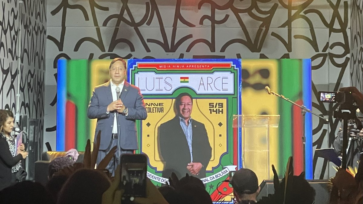 Bolivia’s President <a href="/LuchoXBolivia/">Luis Alberto Arce Catacora (Lucho Arce)</a> is presenting about Bolivia’s economic model, the social, communitarian, productive model through which the country has seen consistent economic growth, strengthened its national productive capacity and prioritized the wellbeing of communities.