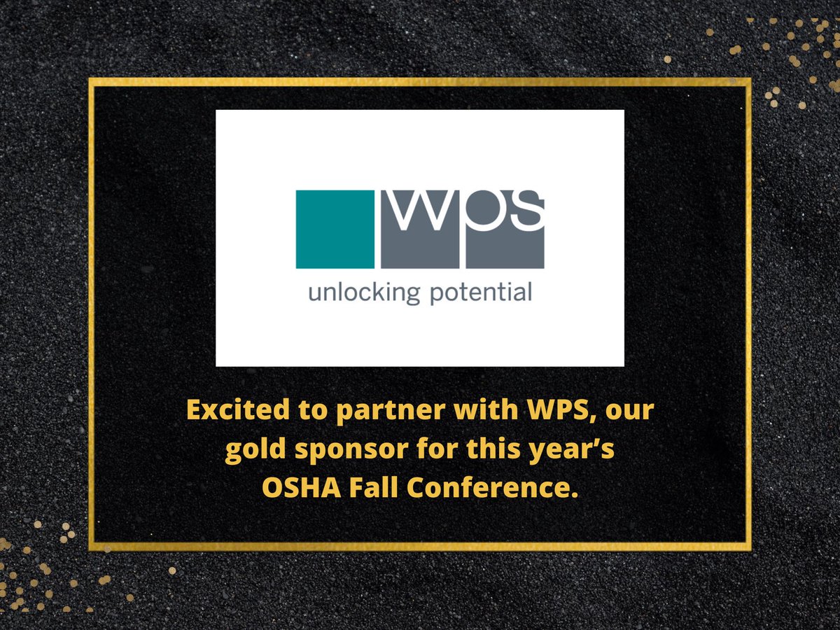 OregonSHA's tweet photo. Excited to announce our partnership with WPS, gold sponsor for this year’s OSHA Fall Conference that will be held virtually on Oct. 14/15, register for the conference at: https://t.co/TXdknsGVwR

Find out more about WPS at: https://t.co/ttJPJrhUmf 

#slp #slpa #slp2b #aud #aud2be https://t.co/mlrhtX0KKP