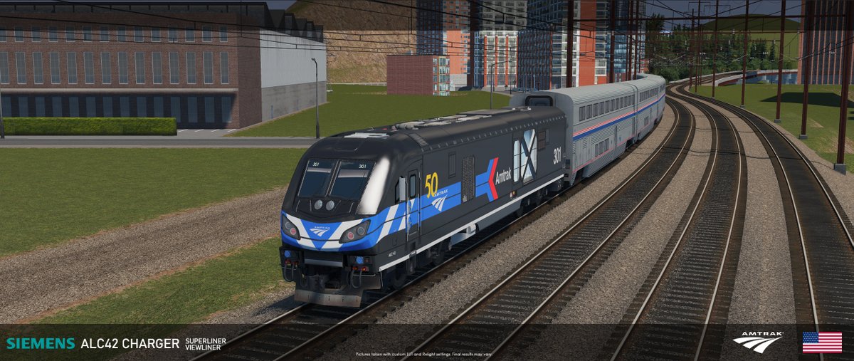RELEASED: Amtrak Charger 'Texas Eagle' 

Second release of LR Charger line up. This is the Texas Eagle consist that contains Superliner II coaches and new Charger, with 50th anniversary livery.

steamcommunity.com/sharedfiles/fi…

Collab with <a href="/Nostriixx/">Nostrix</a>.