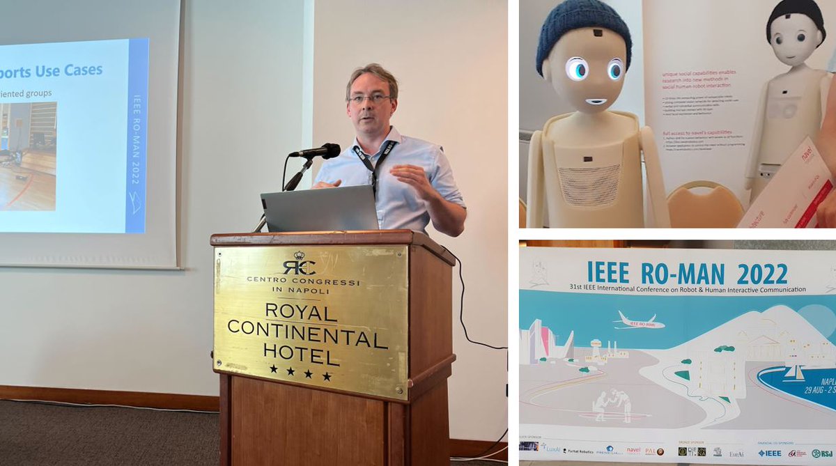AndreasSackl's tweet photo. I presented our paper „Social Robots as Coaches: How Human-Robot Interaction Positively Impacts Motivation in Sports Training Sessions” at #ieeeroman2022 in Naples. Great conference, fruitful discussions in a lovely city #HRI #UX https://t.co/XRwhvuK3Kb