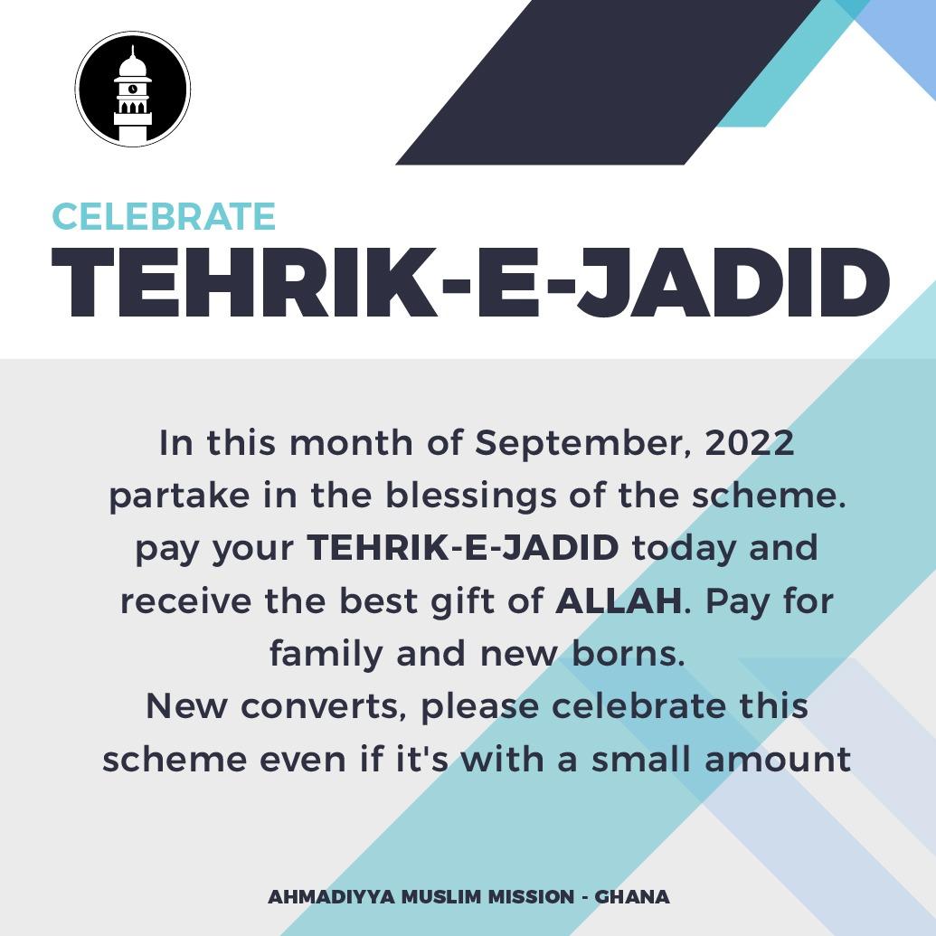 In this month of #September, endeavor to partake in the blessings of the Tehrik-e-Jadid.