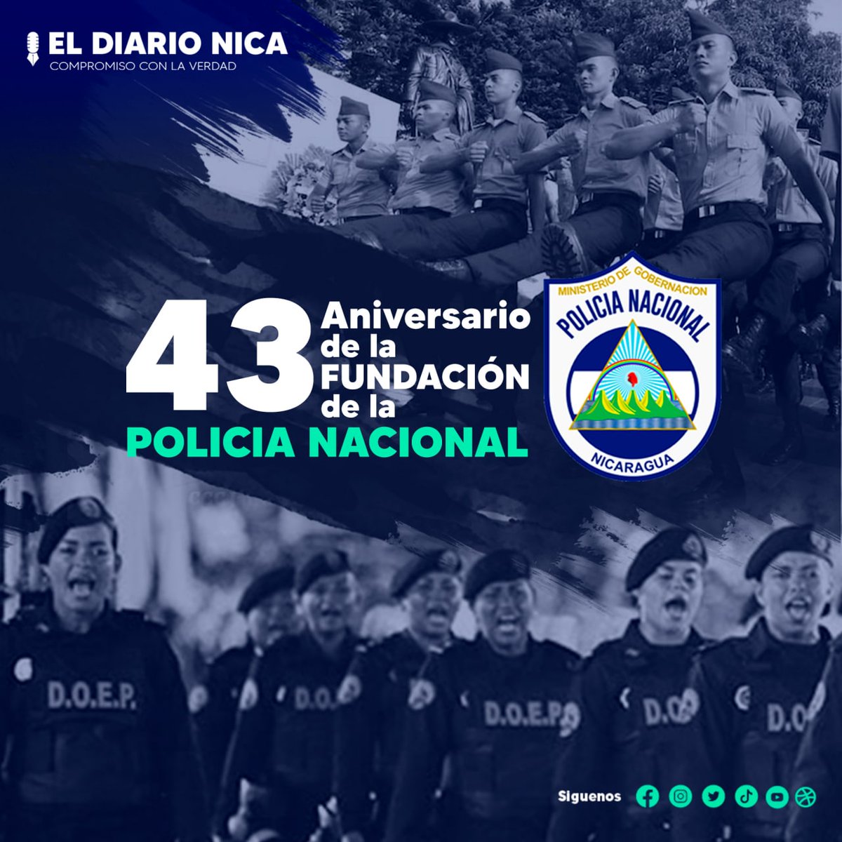 Un 5 de septiembre de 1979 fue constituida la Policía Sandinista, hoy Policía Nacional, nacida de la voluntad soberana del pueblo nicaragüense y sus raíces que se manifestó aboliendo las instituciones armadas instaladas por los gobiernos norteamericanos. #ElDiarioNica