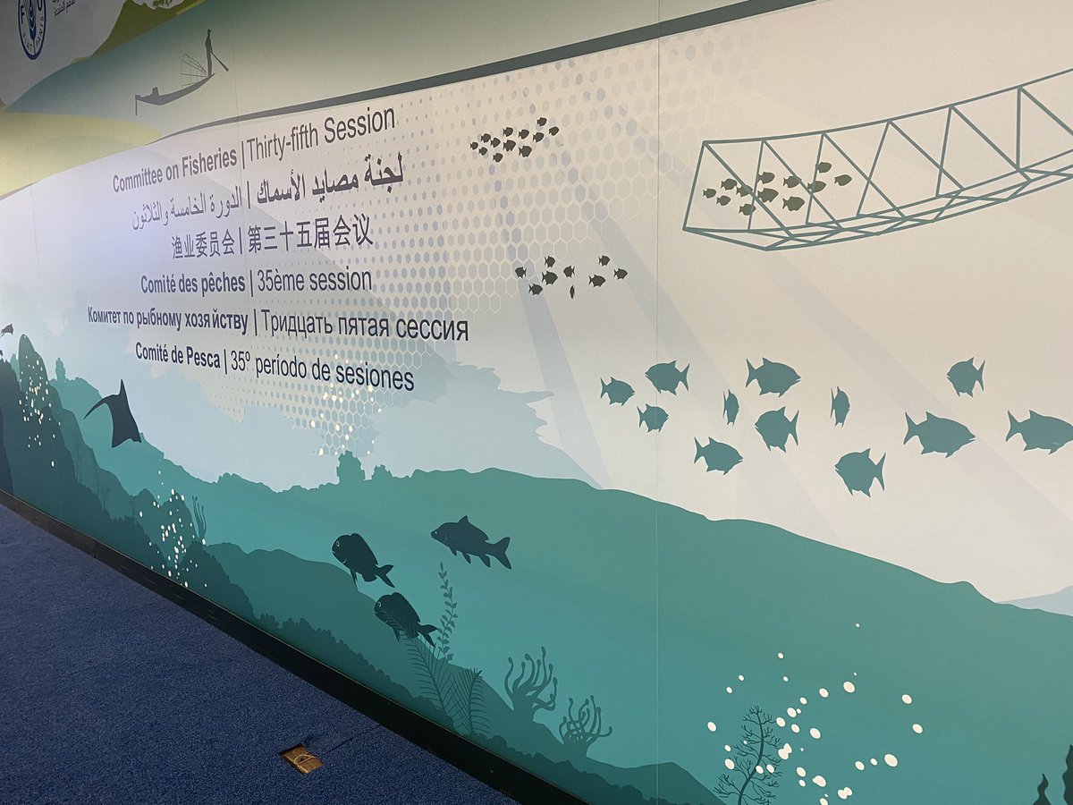 RumiR2012's tweet photo. #COFI35 opened today! Fours year have past since its last physical meeting and 2.5 year post pandemic, we are back in hybrid manner. It is wonderful to see so many Ministers, Delegates, Observers, partners and colleagues together again. The Fisheries world unites us all 🐟🐠🐟! https://t.co/Eiff5gUU7J