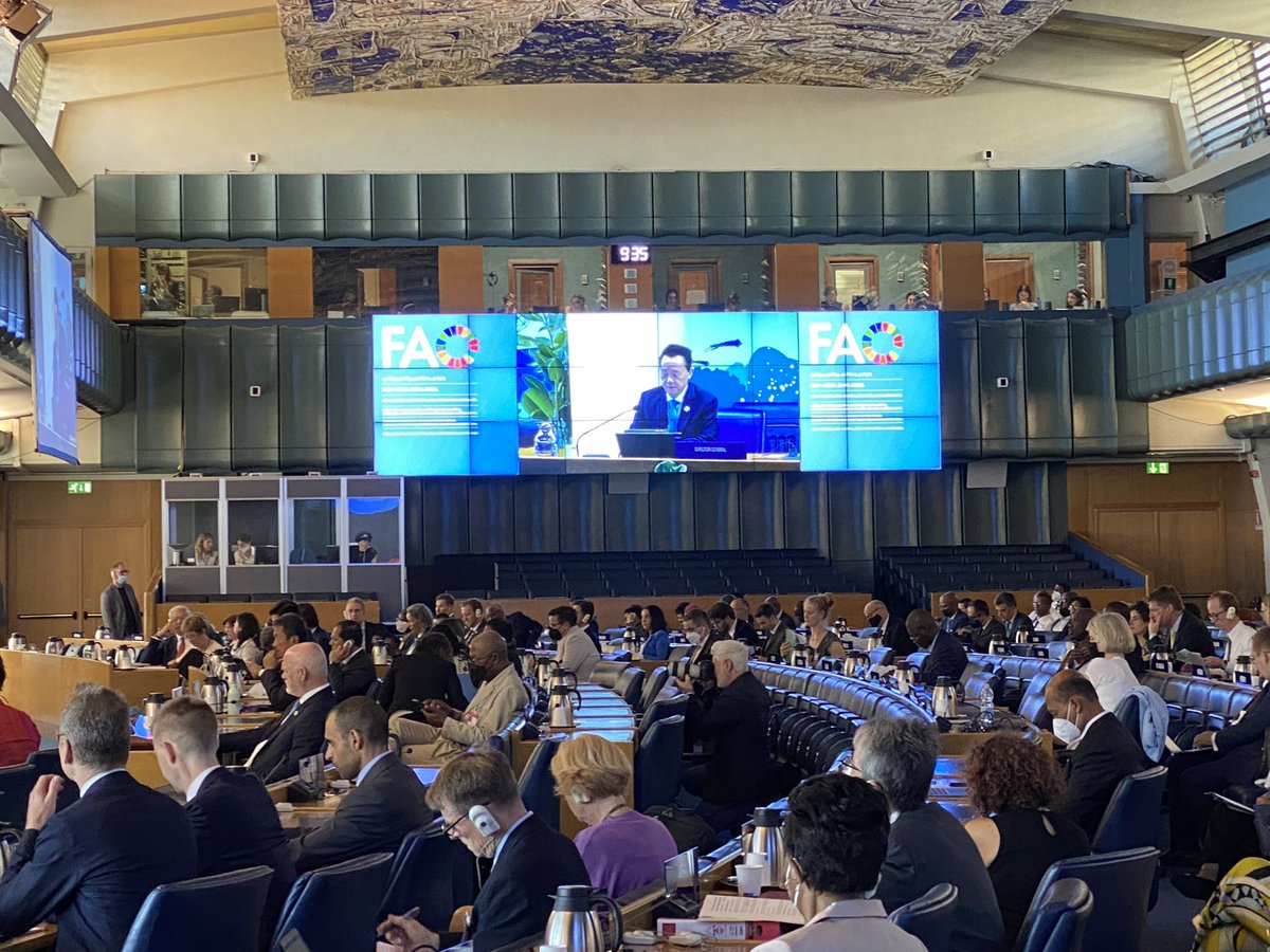 RumiR2012's tweet photo. #COFI35 opened today! Fours year have past since its last physical meeting and 2.5 year post pandemic, we are back in hybrid manner. It is wonderful to see so many Ministers, Delegates, Observers, partners and colleagues together again. The Fisheries world unites us all 🐟🐠🐟! https://t.co/Eiff5gUU7J