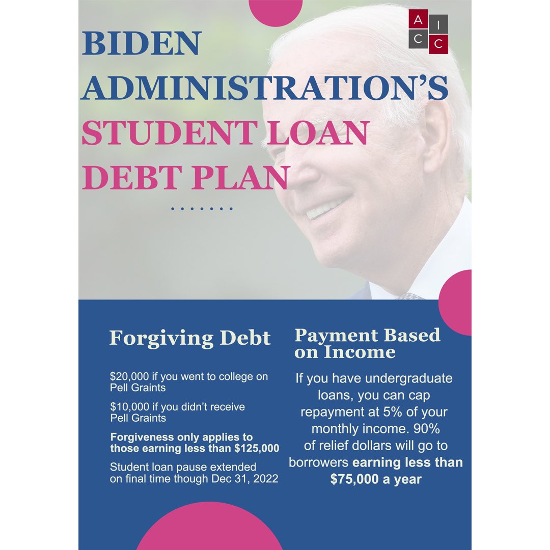 ACICscholarship's tweet photo. IMPORTANT STUDENT LOAN UPDATE‼️
#studentloans #studentloanforgiveness #studentloandebt #studentloan #joebiden #biden #president #achangeiscoming #scholarship #scholarshipfund #whitehouse #goverment https://t.co/IidwQaXbmt