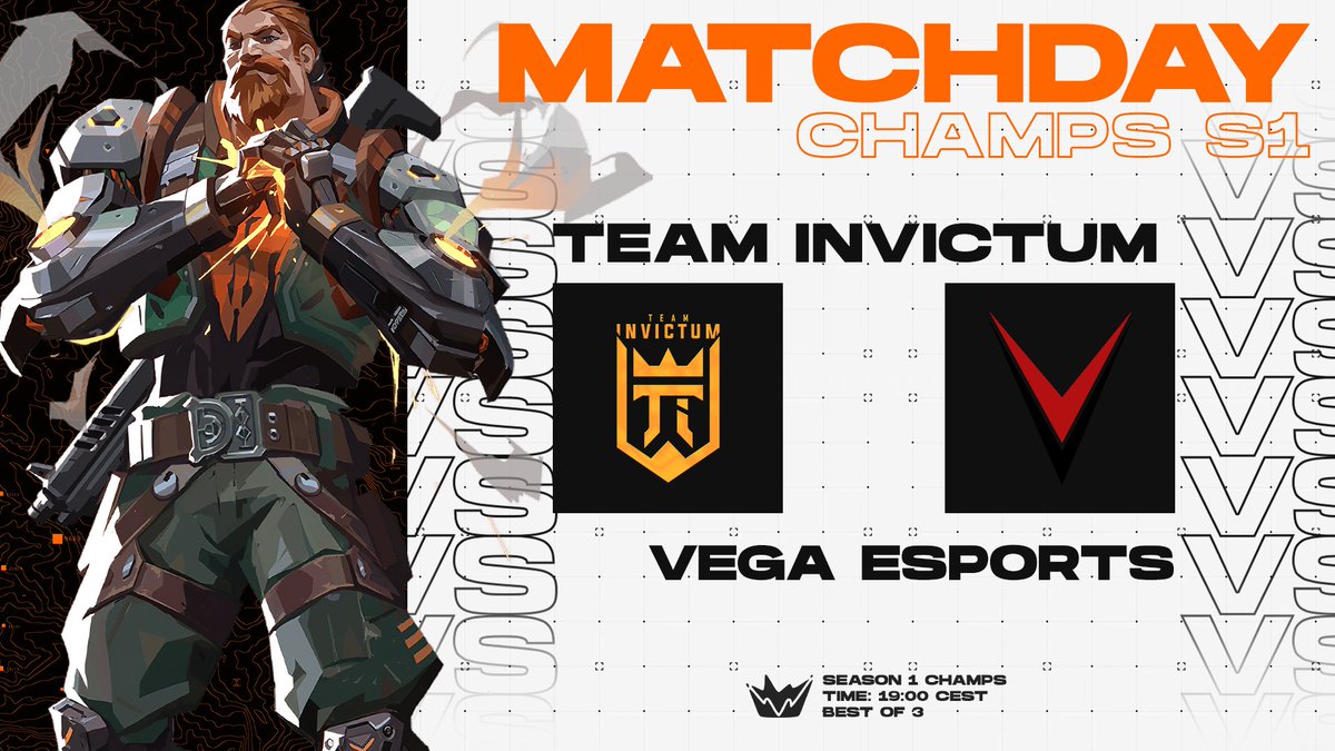 TL Valorant Season 1 - Champions Series

⚔️ <a href="/invictumgg/">Team Invictum</a> vs <a href="/VegaEsport/">VEGA Esport</a> 

Can Team Invictum put up a 5/5 win streak tonight!?

🎙️Caster: @UncookedCasts &amp; @SugaCasts 
👀Observer: <a href="/tRiPPeN_1/">Trippen</a> 
📺Production: <a href="/tRiPPeN_1/">Trippen</a>

🔴twitch.tv/talent_leaguev…
⏲️19:00 CEST