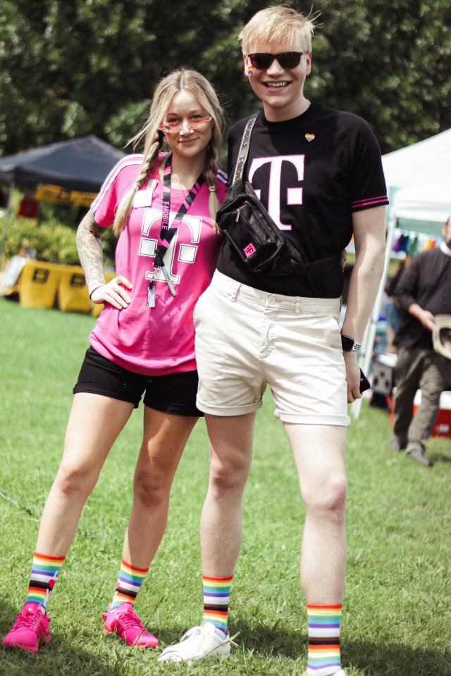 AmandaCVirginia's tweet photo. One of our Mobile Experts was able to capture a few moments from our event with Hill City Pride Saturday. We had a lot of fun getting to know our customers &amp; even welcoming some new ones to the Uncarrier!! @TMobile #TMobile #SMRA #AllIn #628f https://t.co/AvWRSUiFjX