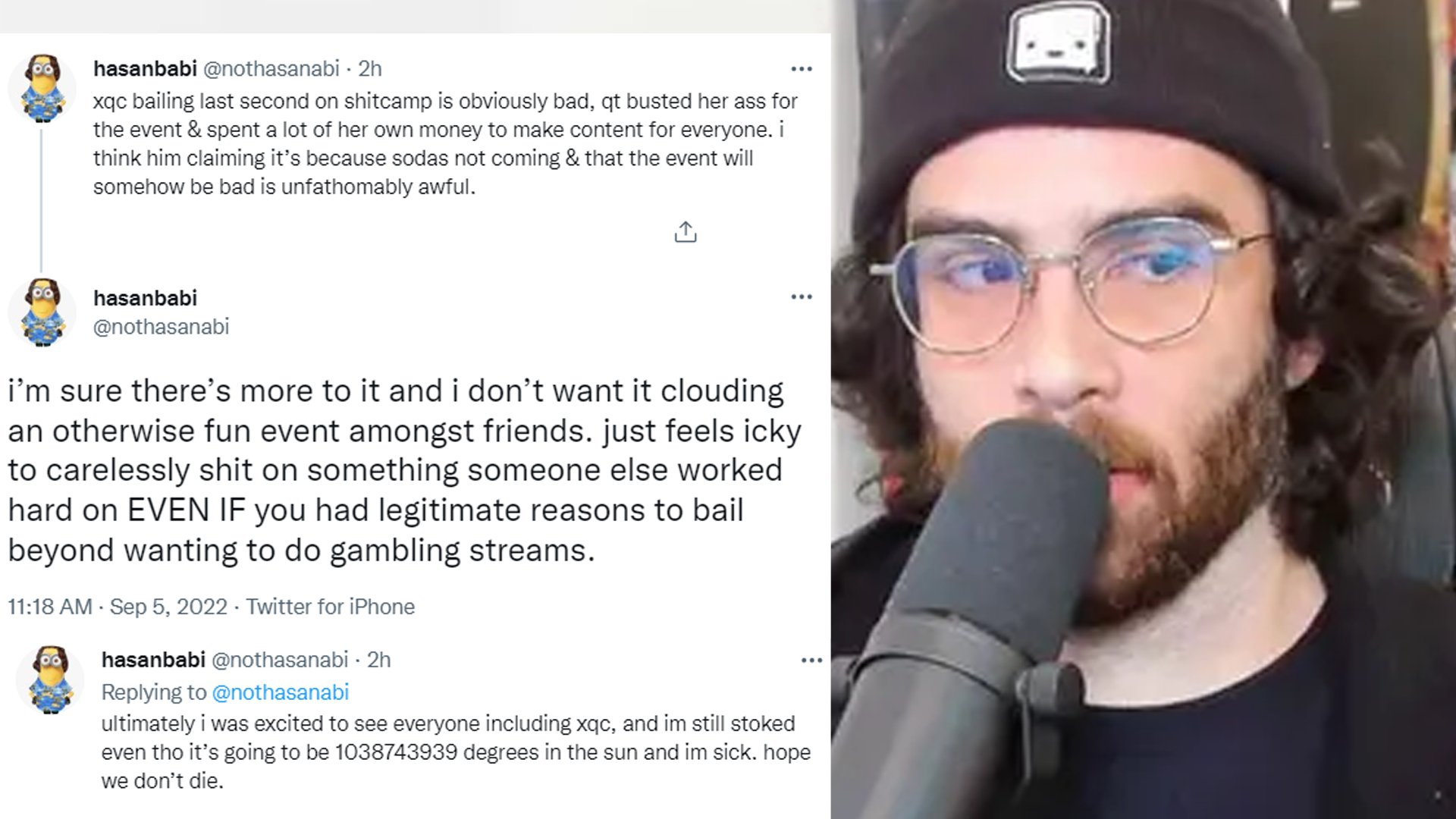 QTCinderella on Hasan's twitter drama
