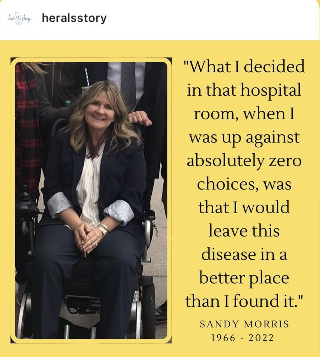 CathyStandish's tweet photo. @sandymorris333 left all of us in the #ALS community a better place than she found us.
Her guiding light lives on. 🌼
#Monday #BeABadAss #WeAreALS https://t.co/5QhAUznJ0C