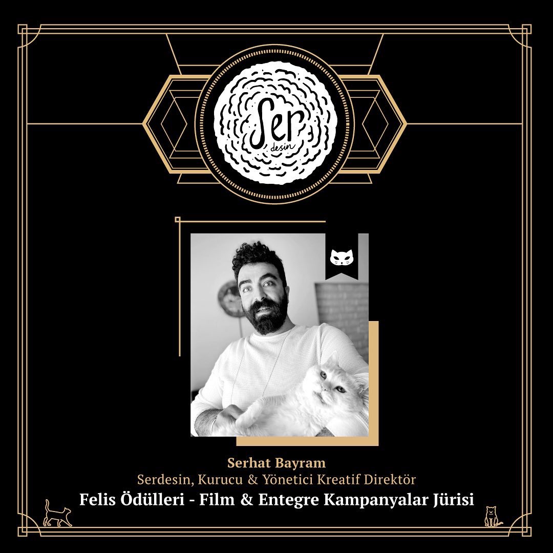 serdesin's tweet photo. Kurucumuz ve Yönetici Kreatif Direktörümüz Serhat Bayram, Felis Ödülleri’nde Film &amp; Entegre Kampanyalar Felis’inde jüri üyesi olarak, jüriyle beraber kedileri en etkili ve en yaratıcı işlerle buluşturacak. 🐈‍⬛🖤 

@serhatbayram / @MediaCatFelis / @MediaCat 

#Serdesin #Felis2022 https://t.co/vj9O5zx4RO