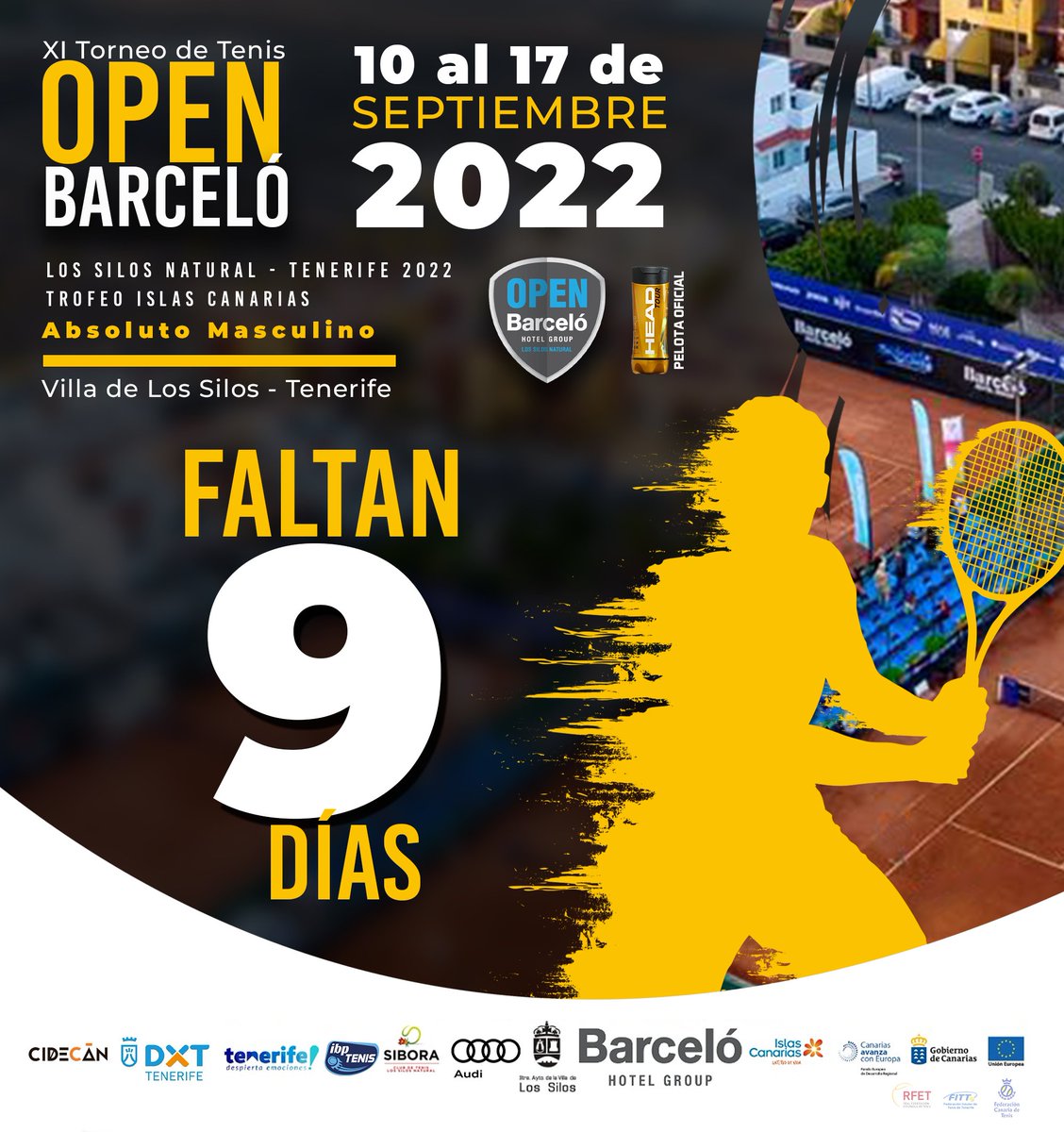 🔛 Activada cuenta atrás 🕜 ¡Cada vez queda menos‼️ Solo FALTAN 9️⃣ DÍAS para disfrutar del mejor tenis 🎾 en el XI Torneo 🏆 Open Barceló Los Silos Natural Tenerife 2022, Trofeo Islas Canarias 🇮🇨 

👀 Y OJITO porque habrán sorpresas que te dejarán 😱 Pronto las anunciaremos 🔜