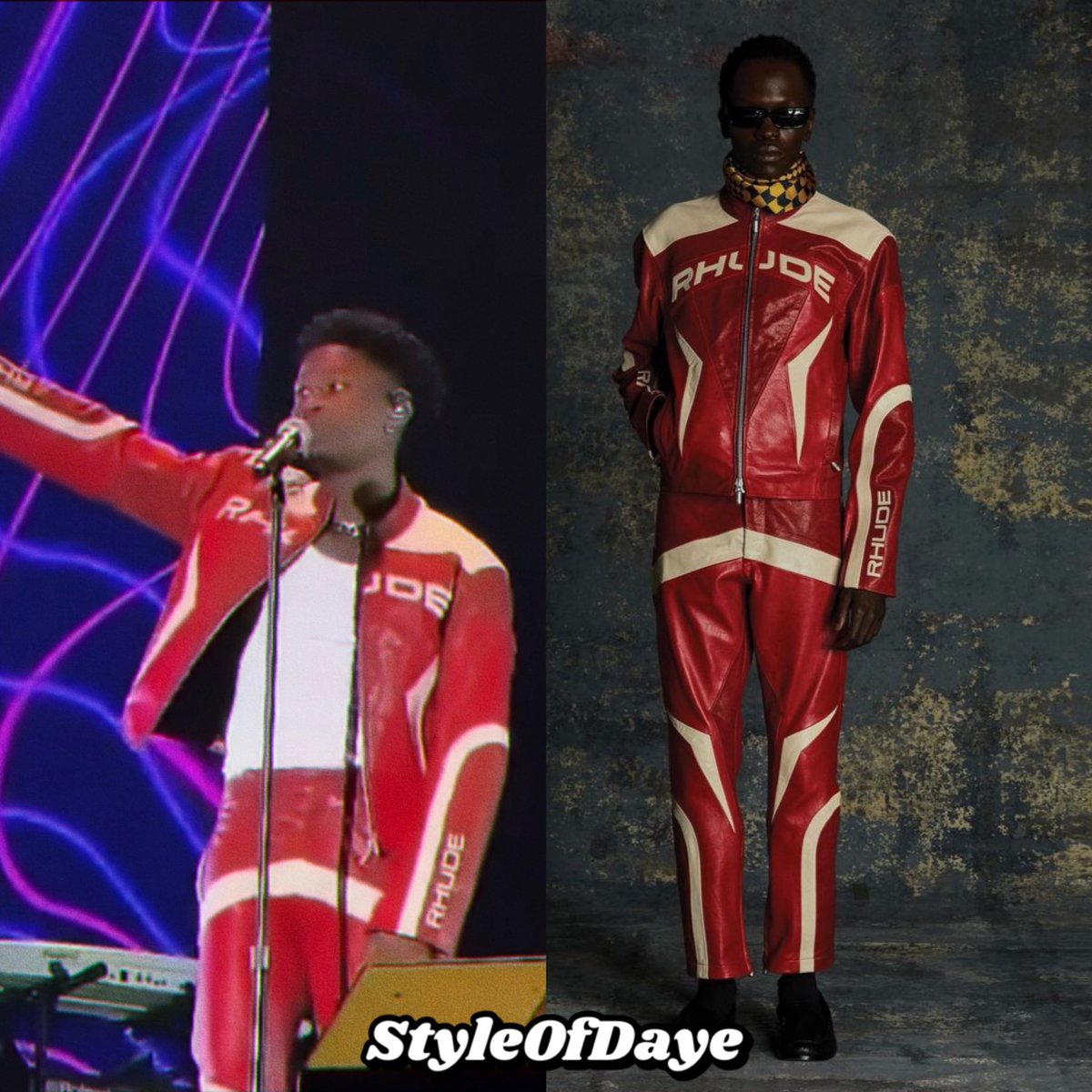 styleofdaye's tweet photo. Rapbeat Festival | September 2022
📍@iamluckydaye wears a #Rhude f/w 2022 leather jacket and matching pants. https://t.co/MTVTy5Ed2X