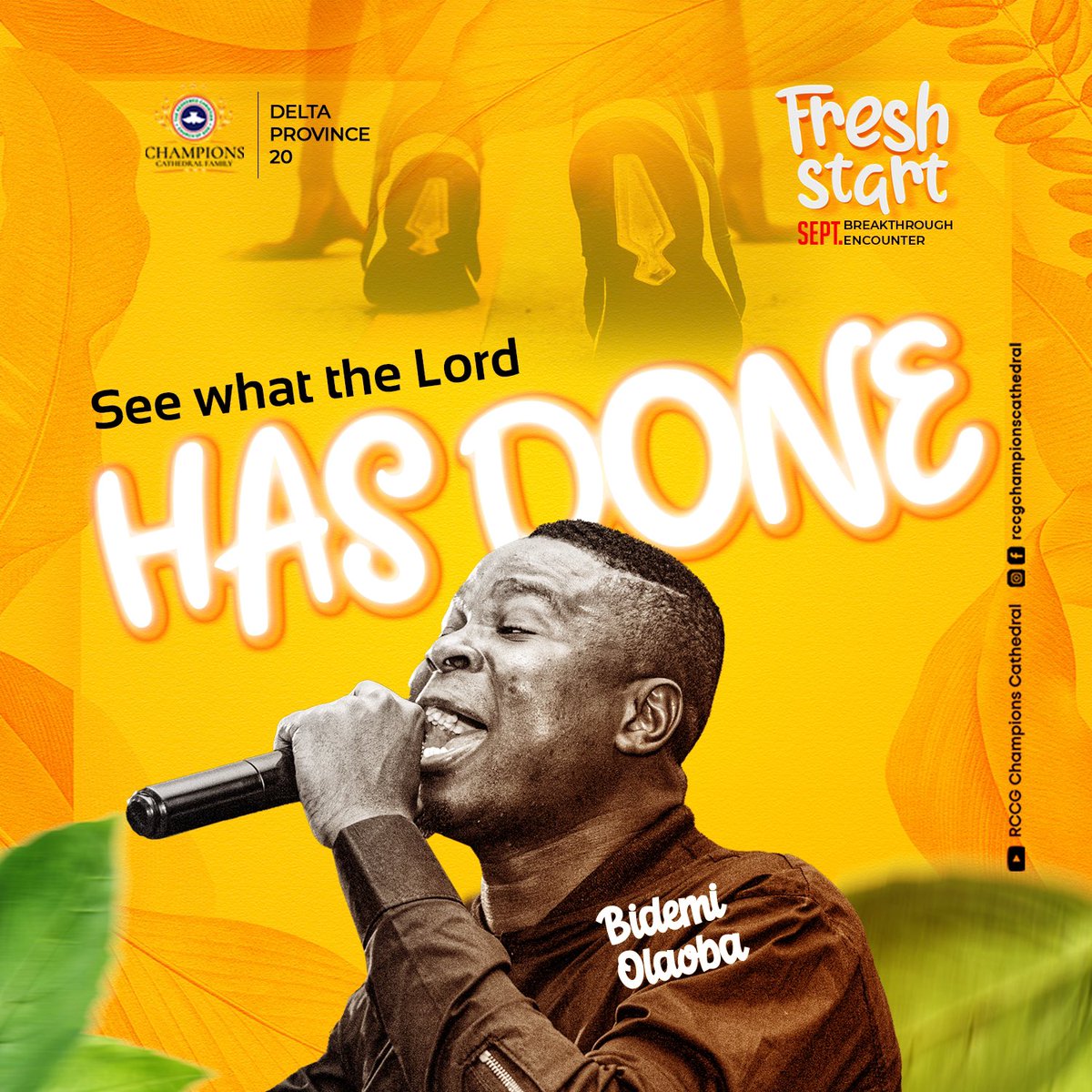 RCCGCCFOFFICIAL's tweet photo. Ministering 
Bidemi Olaoba

Fresh Start Day 1
#championscathedralfamily #deltaprovince20 #rccg #rccgworldwide #breakthroughencounter #freshstart https://t.co/rOrRv4P8Ka