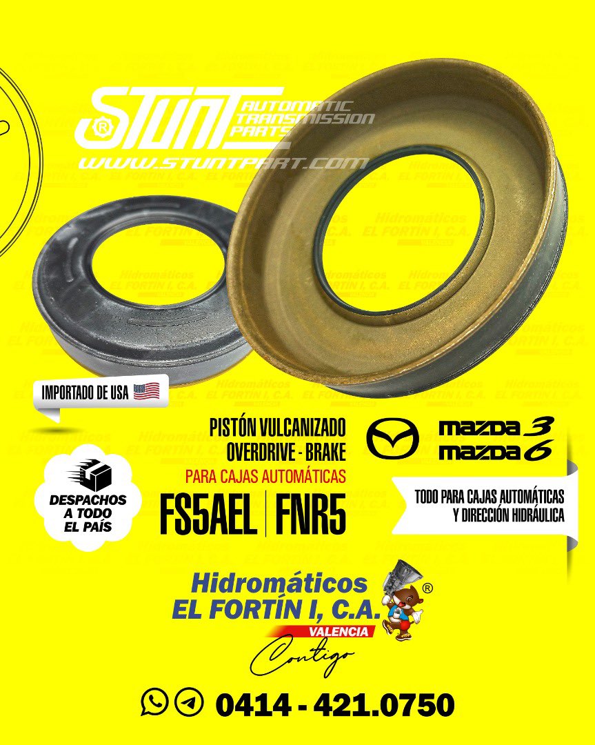 HidromaticosI's tweet photo. Pistón Vulcanizado Overdrive - Brake para Cajas Automáticas FS5AEL – FNR5 / Aplica para @mazdausa #mazda3 #mazda5 #mazda6 / Importado 🇺🇸 / ¡Lo que busques encuéntralo aquí...! 

Hidromáticos El Fortín I, C.A.
¡Contigo...!

WhatsApp y/o Telegram a través del +58 414-4210750 https://t.co/eJnFGQLuLi