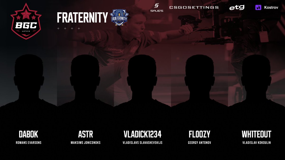 🙇‍♂️ There's a team of 3-core latvians and they will play at BGC SERIES FALL 2022: LATVIA !!!

Welcome, FRATERNITY ESPORTS!🔥

#StayBGC