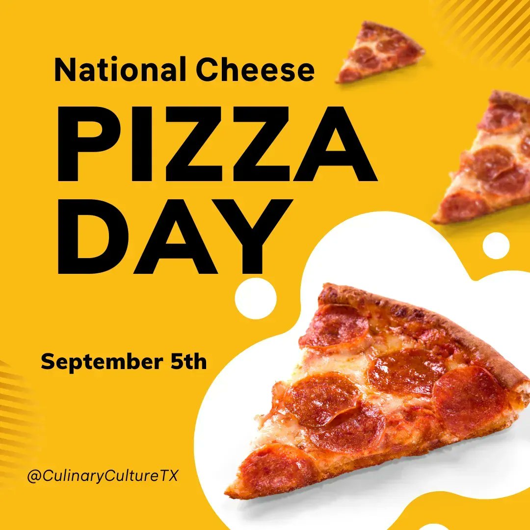 CulinaryCultur1's tweet photo. We've got a double whammy holiday! I hope you're all enjoying your well-deserved day off this Labor day whilst simultaneously celebrating National Cheese Pizza Day! Make sure to treat yourself accordingly. How do you take your Pizza? #CulinaryCulture #ResearchChefs  #cheesepizza https://t.co/OLlxsy1Ug2