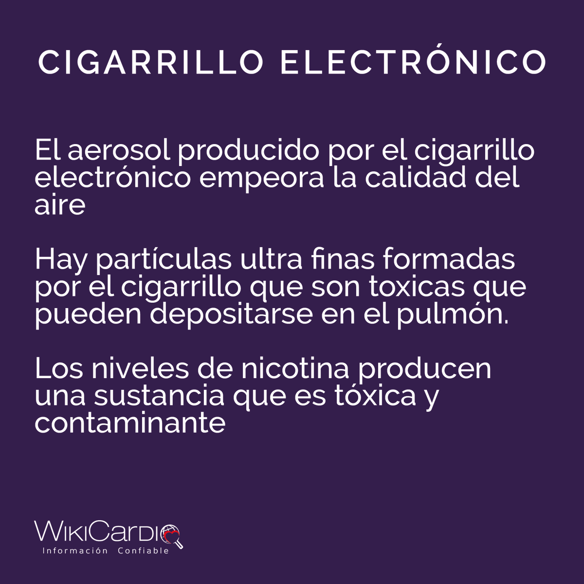 Wiki_Cardio's tweet photo. Verdadero o Falso
El cigarrillo electrónico no contamina el medio ambiente por lo cual no enfermo a nadie si lo uso. Falso https://t.co/yUYefYQYsB
