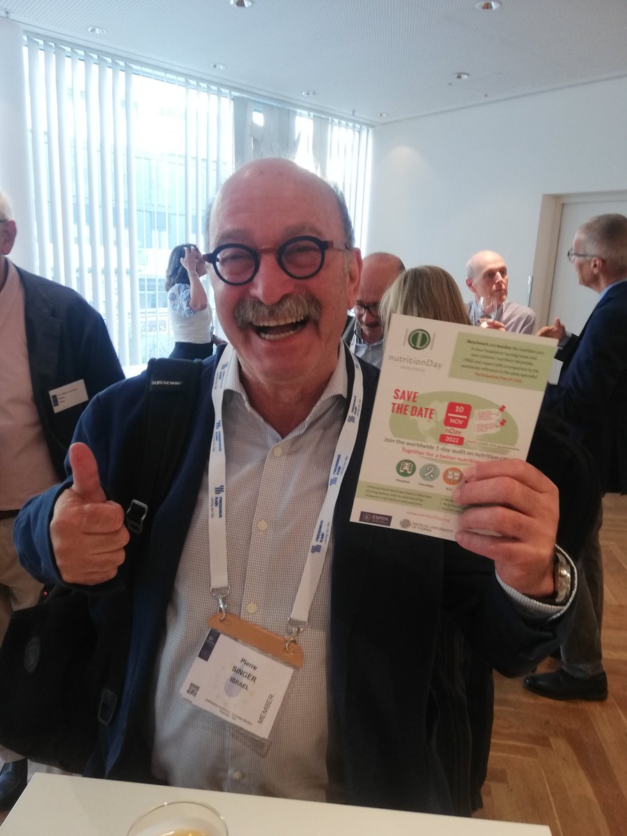 nutritionDayorg's tweet photo. Participate to #nDay22 on NOV 10th!
#snap #share #WIN at #ESPEN22
Last chance to win @ESPENorg SYMPOSIUM at the Vienna Congress! Find out how ->https://t.co/NjI37nLWkL
Come visit us at the ESPEN VILLAGE!
https://t.co/TiFEo8G1gN Prof. P. Singer ๐ https://t.co/OfQ6JV1vWC