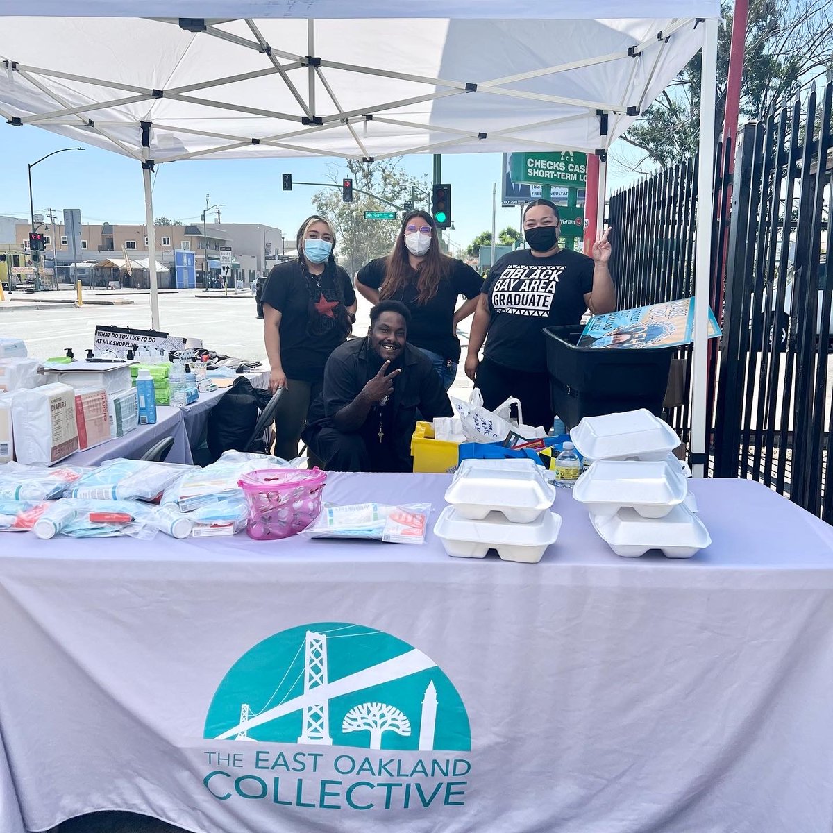 EOakCollective's tweet photo. Members of #teamEOC at last weekβs District 7 Community Safety Task Force Day of Action with @reidforoakland . We popped up at 90th Ave & E.14thβ distributing resources and providing needs based referrals. https://t.co/xZrOMZ5pjB