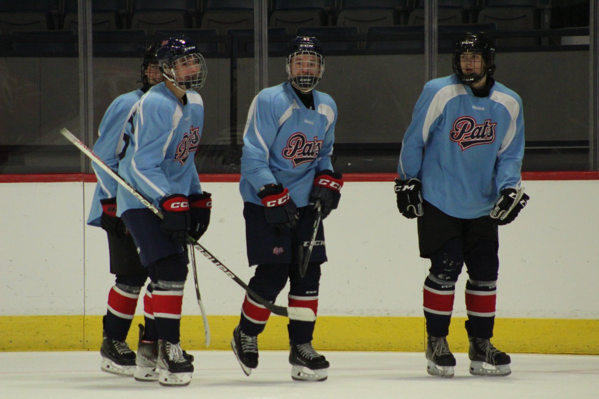 WHLPats's tweet photo. ROOKIE GAME FINAL: Blue 6, Red 2

Team Blue Goals🚨
Barnett (3), Suzdalev (2), McEachern

Team Red Goals🚨
Cobe Perlinger, Cam Perlinger 

Tomorrow is our Blue vs. White game at 6pm inside the Brandt Centre! 

#ItsGoTime | #PatsTrainingCamp https://t.co/3sky9N1xtM