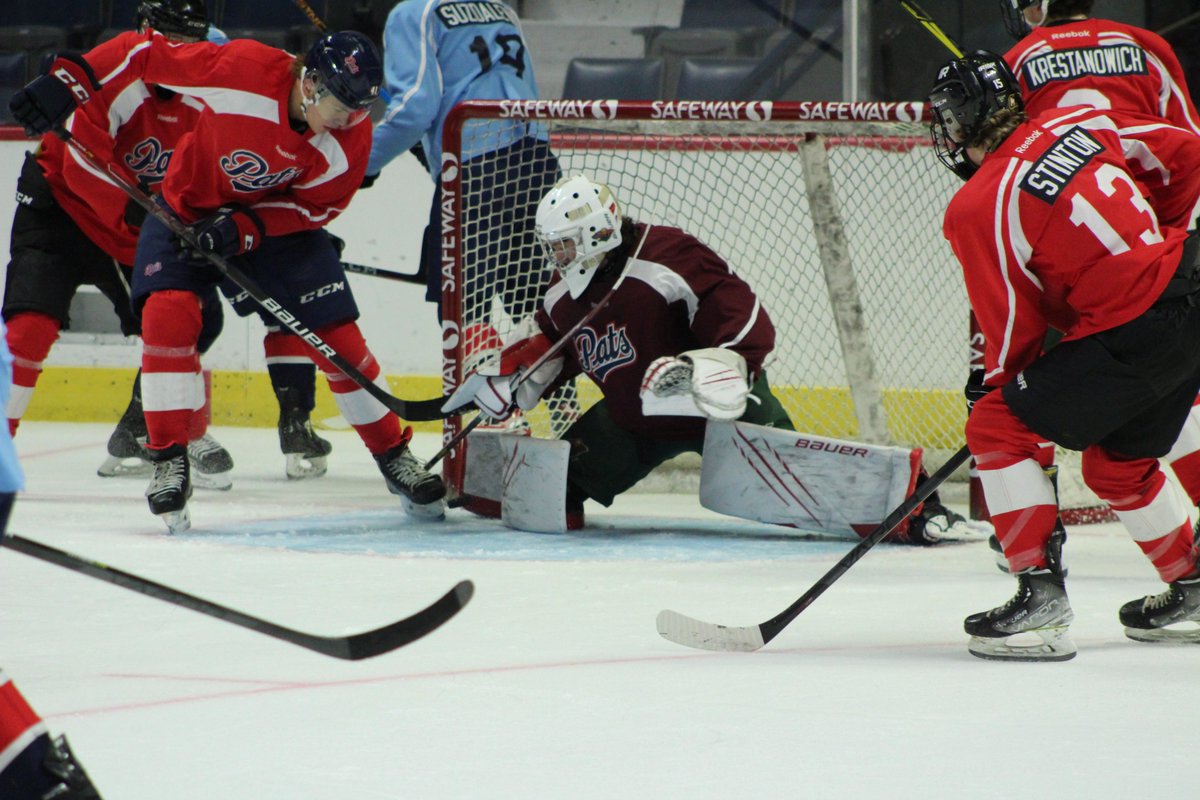 WHLPats's tweet photo. ROOKIE GAME FINAL: Blue 6, Red 2

Team Blue Goals🚨
Barnett (3), Suzdalev (2), McEachern

Team Red Goals🚨
Cobe Perlinger, Cam Perlinger 

Tomorrow is our Blue vs. White game at 6pm inside the Brandt Centre! 

#ItsGoTime | #PatsTrainingCamp https://t.co/3sky9N1xtM