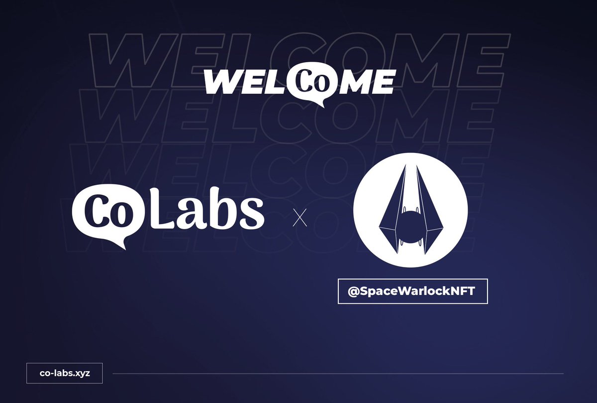 CoLabs_xyz's tweet photo. We would like to welcome @SpaceWarlockNFT to @CoLabs_xyz 💭💻

The beginning of a long partnership 🤝 https://t.co/IgAMbfW6K8