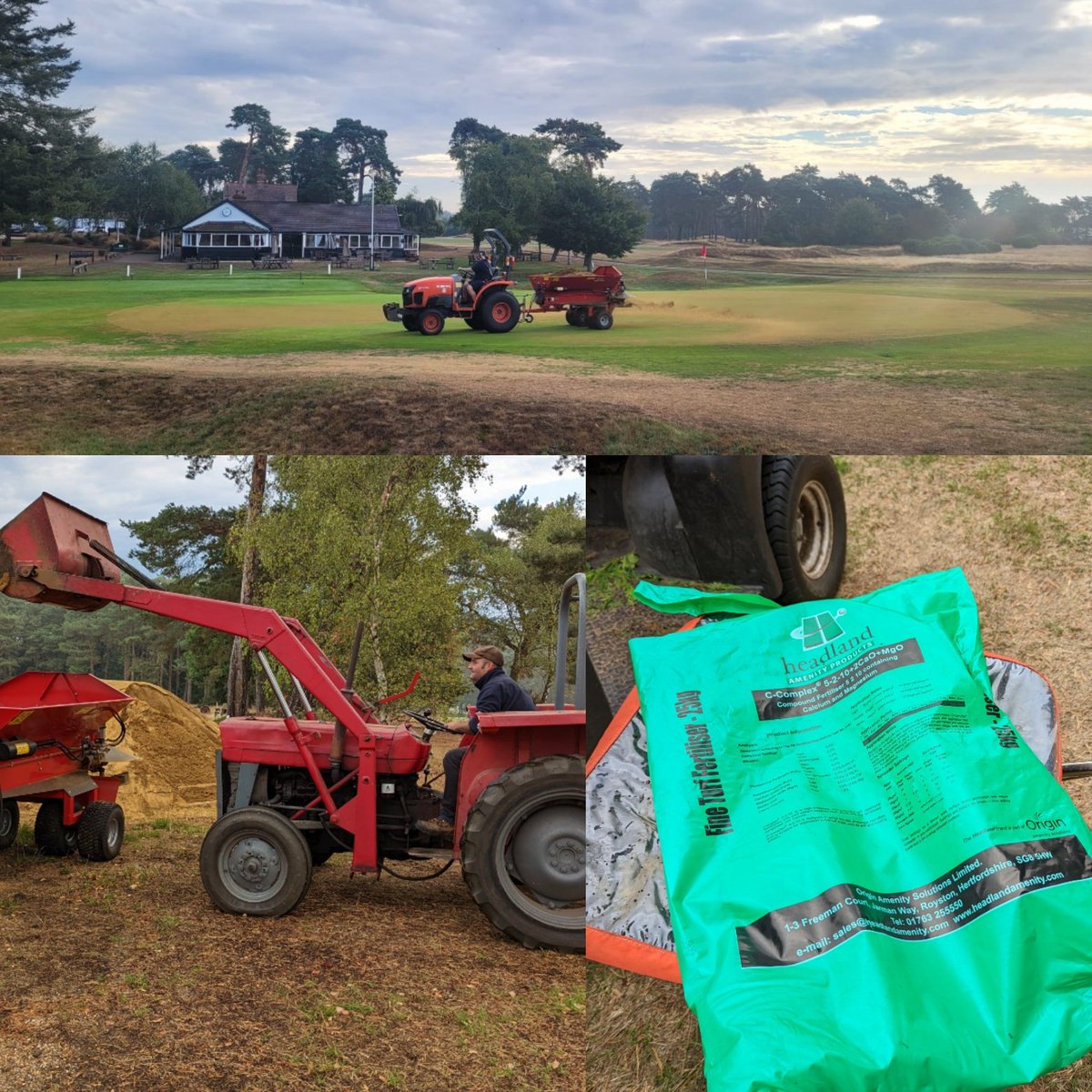 KimberleyYeldh1's tweet photo. Today was the end of our week of greens maintenance. They have been spiked, verti-cut, then overseeded in 2 directions. Then top dressed and then an application of C-Complex. Now time to let them recover.
#barenburg #banksamenity #ccomplex @HeadlandAmenity @headlandpete https://t.co/xiONV902U7
