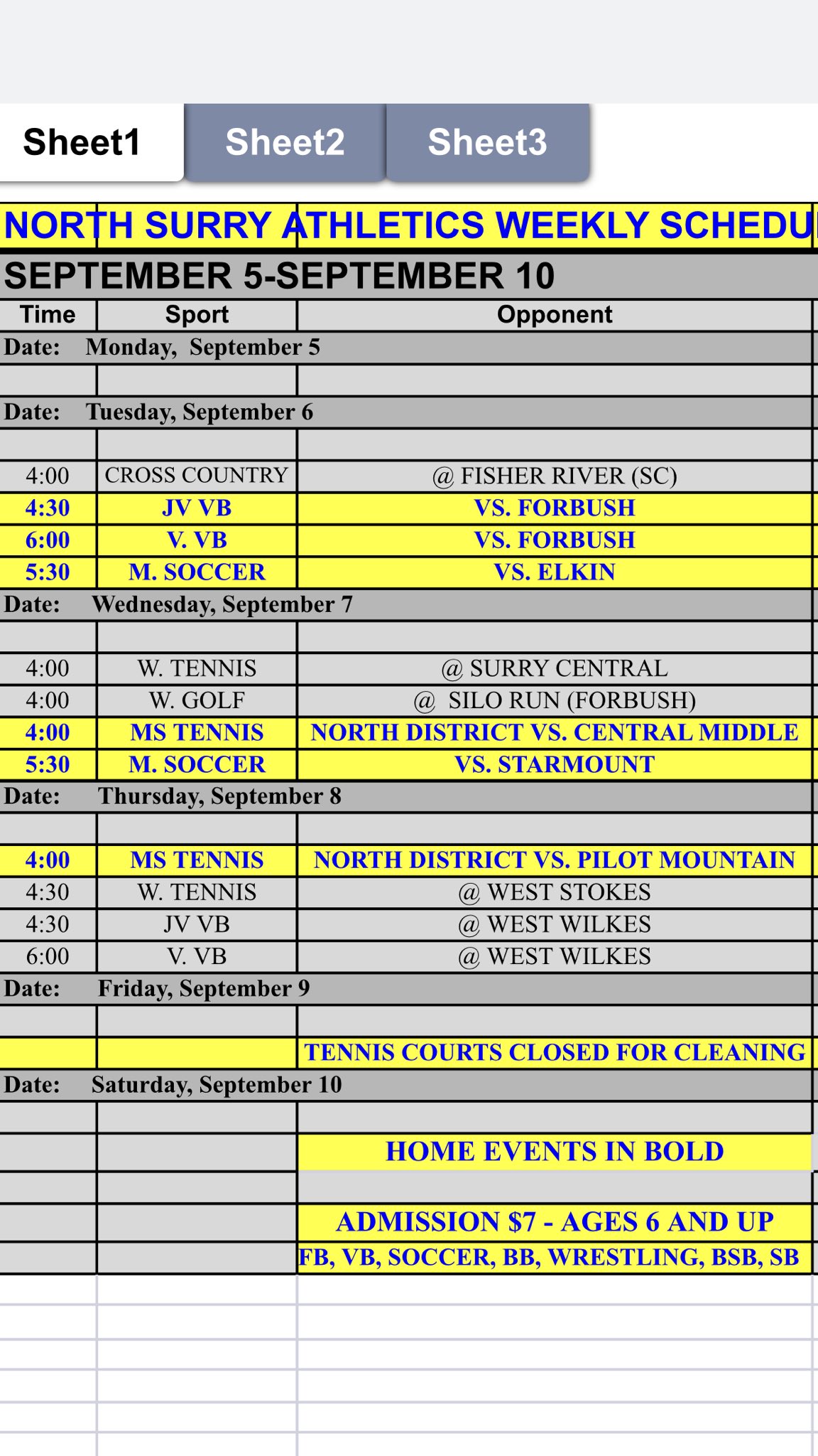Greyhound Athletics on Twitter "North Surry Athletics Week of 9/59/10