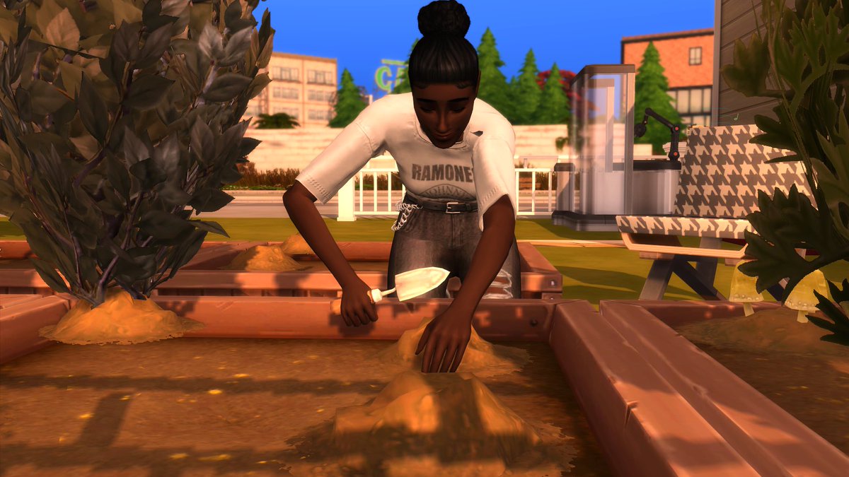 sunsimblvd's tweet photo. i’m obsessed with my #whimsystories save 💕 toni lives in this garden for the most part #ShowUsYourSims #Sims4 https://t.co/eYN4HrdMJb