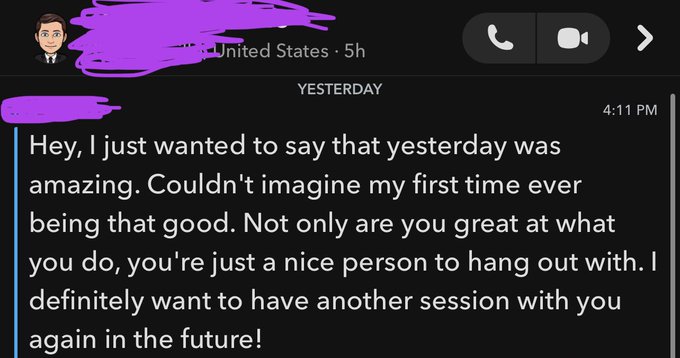 What kind words from my most recent session 😜 I love my session virgins the most! https://t.co/bD0OS