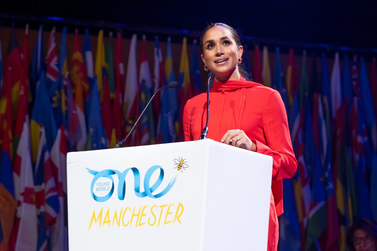 The Dutchess of Sussex on stage at the One Young World Opening Ceremony 2022