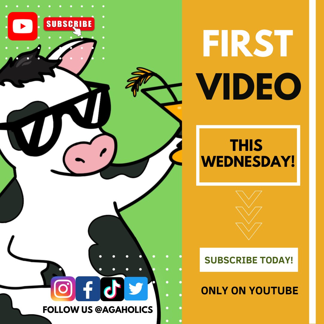 agaholics's tweet image. Our first video 🎦 will be uploaded to YouTube THIS WEDNESDAY! 📣 #firstupload #agaholics #addictedtoag #agriculture 
youtube.com/channel/UCUnhh…