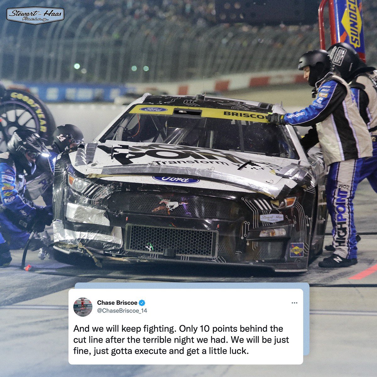 HaasFactoryTeam's tweet image. You can count on the No. 14 to always be fighting.