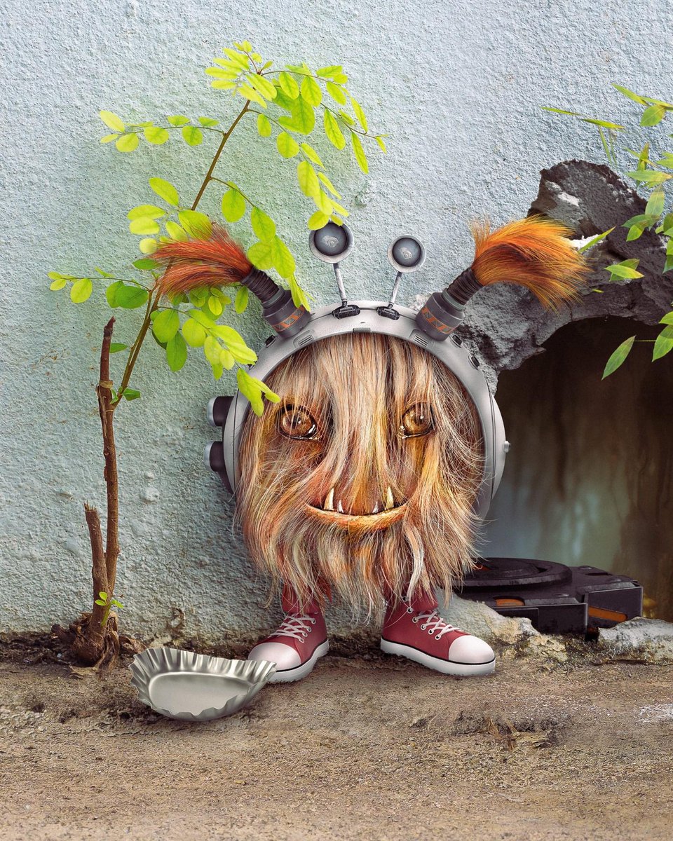 Do you know Cleggi the little monster? #spielsinn #monster #creature #AdobeMAX