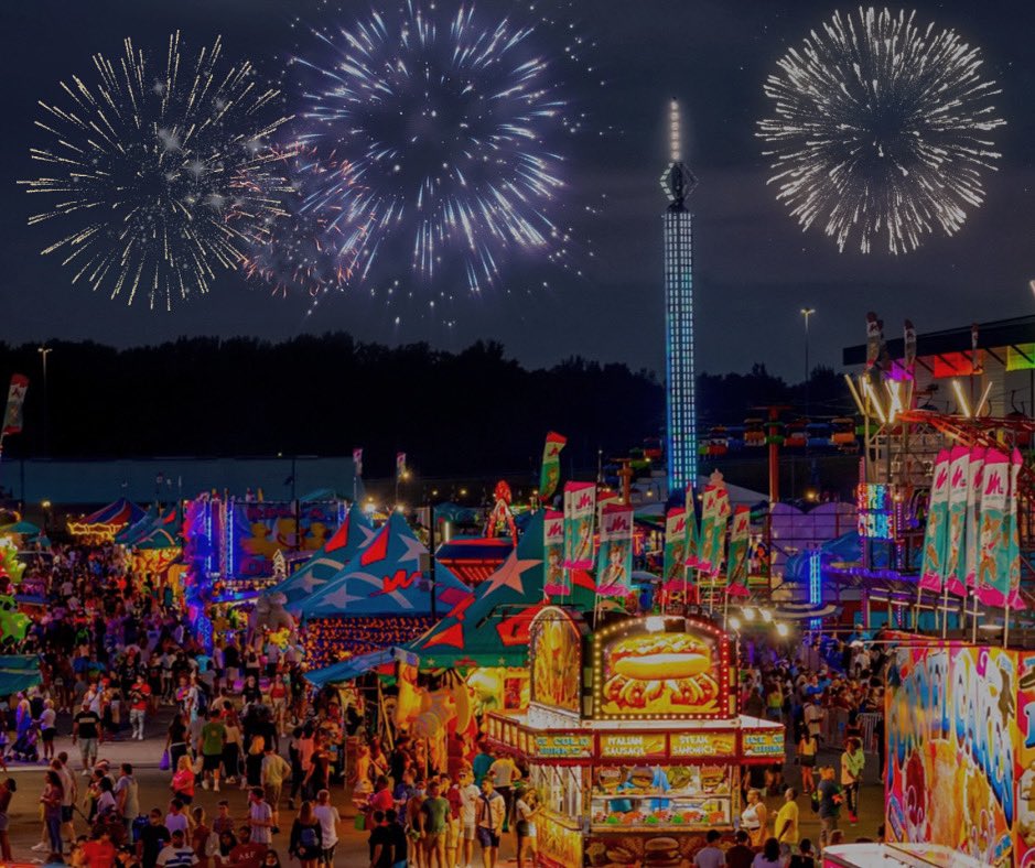 There are two things in this world you will never be to old for and those are, the #nysfair and fireworks! 🎆🎡 Stop by and say goodbye to the 2022 #nysfair with the celebratory firework show, kicking off at 8:30pm!