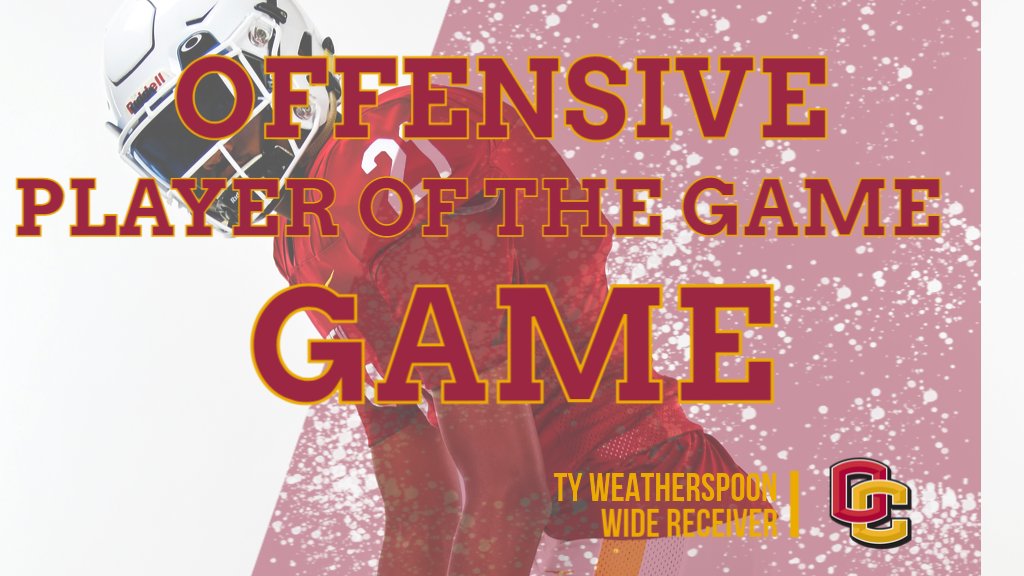 Yeo_Football's tweet photo. With 7 receptions for 85 yards and 2 touchdowns our offensive player of the week is wide receiver TY Weatherspoon!!! https://t.co/KKXSJlXTw1
