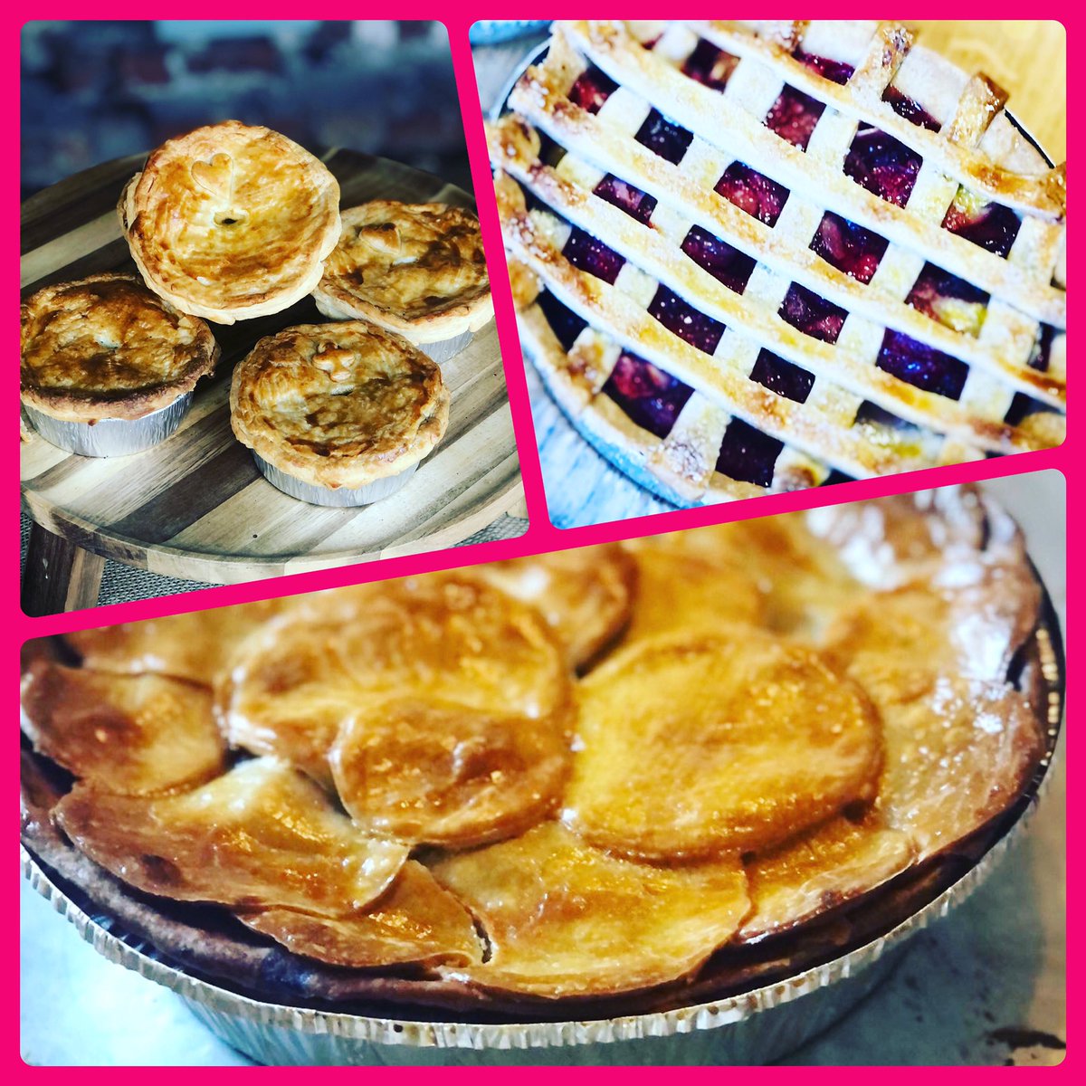 GastronomyCrow1's tweet photo. Pies available this Saturday at @manorfarmoldcotes 10am-4pm
🥧 Apple Caramel
🥧 Rhubarb &amp; Stem Ginger
🥧Chicken,Portobello Mushroom &amp; Tarragon 
🥧 Squash, Feta &amp; Sage
🥧 Autumn Creamy Ham hock
#manorfarmpopup ##homemadepies #artisanproducer #oldcotes #worksop #northnotts https://t.co/zLafn4gOsW