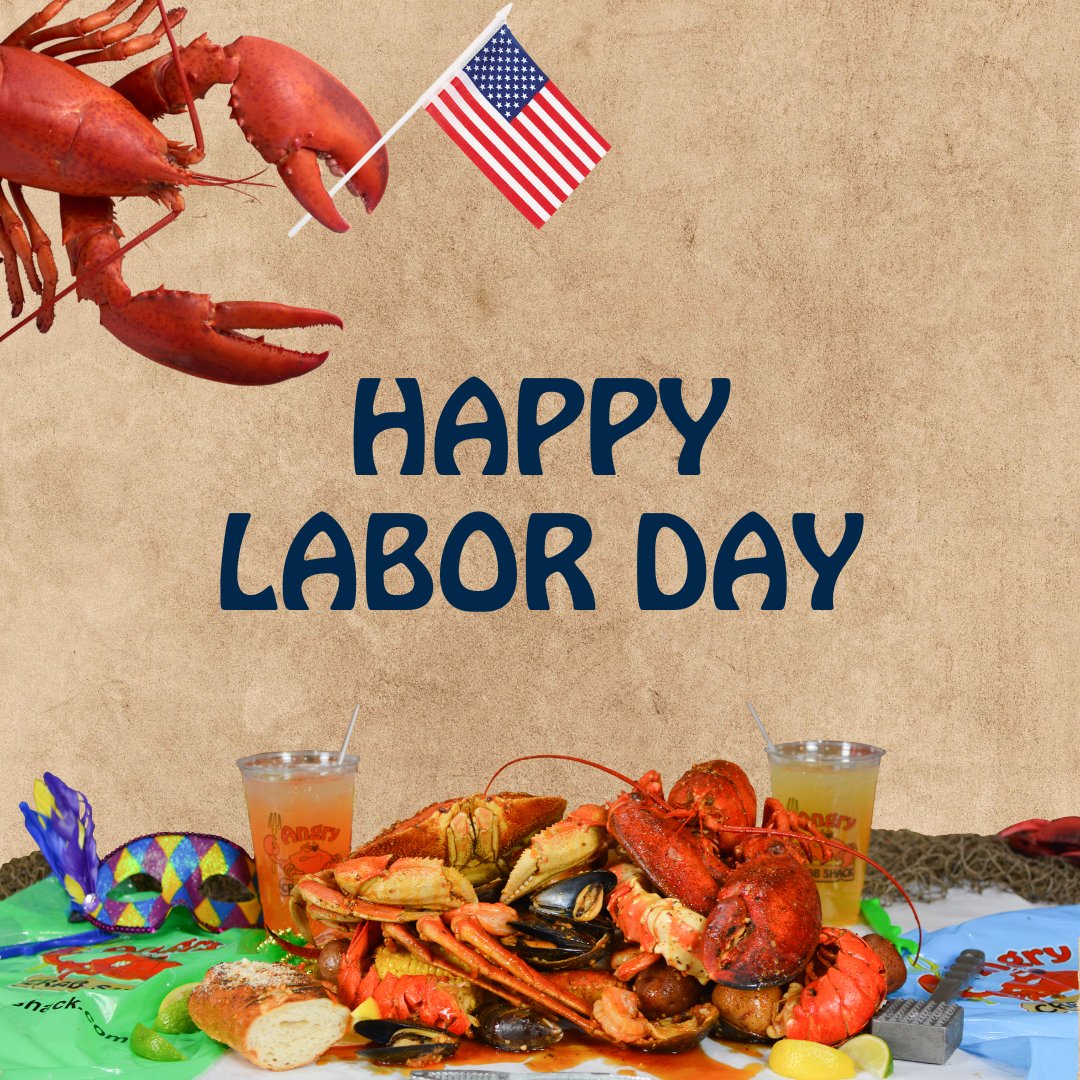 We present to you, the fruits (or seafood) of our labor. Happy Labor Day!

Angry Crab Shack is open regular hours today. 

#laborday #labordayweekend #happylaborday #labordaysale #summer #love #labor #longweekend #sale #weekend #holiday