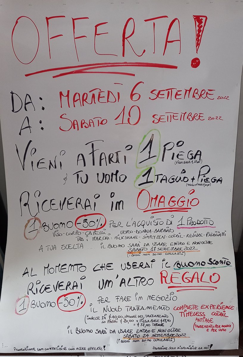 3f6e75ee2bc94de's tweet photo. Nuova Vetrina 😍
Super Offerta 🎉🎉🎉
Da : Martedì 6 settembre 2022
A : Sabato 10 settembre 2022
Grandi Regali vi Aspettano!!!!
#offerta #offertaspeciale #OFFERTISSIMA #Forlì 
#forli #trilussaparrucchiera https://t.co/4QlQiiZJpr