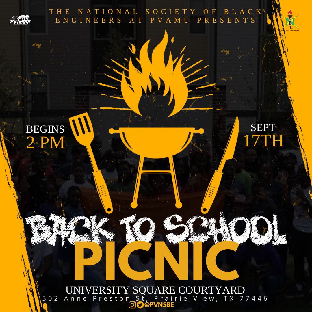 PVNSBE! We hope you are all enjoying this day off so much so that we just want to make it a little better. 

We are bringing back our Annual Back2School Picnic Saturday, Sept. 17th at 2pm!!! Over 10 universities invited to kick the year off in the best way! 
SEE YA SOON🫶🏽💜