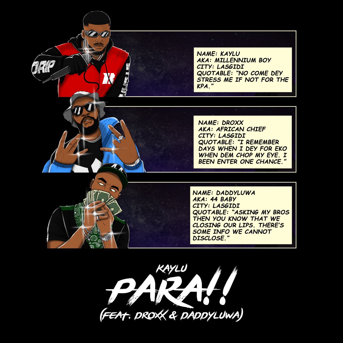 Kaylu2Hard's tweet photo. Meet the drillers 🙅🏾‍♂️⚡️
My new drill single Para!! ft @daddyluwa &amp; @DROXX_OFFICIALL out now on all platforms #PARA
Art by @downingbaby ❤️

https://t.co/SoQaKCGMVf https://t.co/OSlWgJAsEb