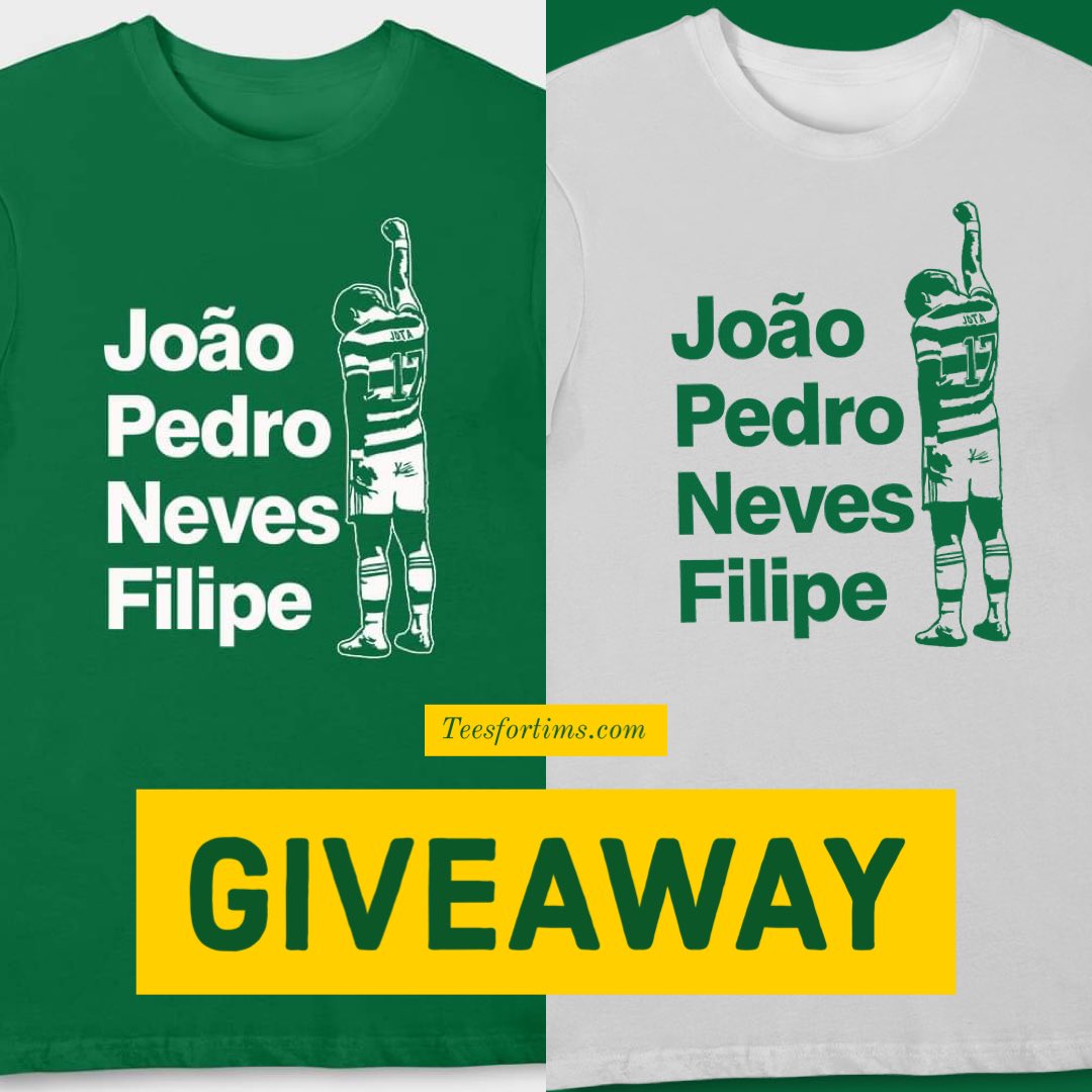 GIVEAWAY! 📢

To say thank you to all our followers, I’m giving away TWO of our brand new Jota Tees. One Green, One White!

⭐️ FOLLOW THIS ACCOUNT.
🚨 RT THIS TWEET! 

Winners will be picked at random. 
Good Luck! 

🟩 Teesfortims.com
