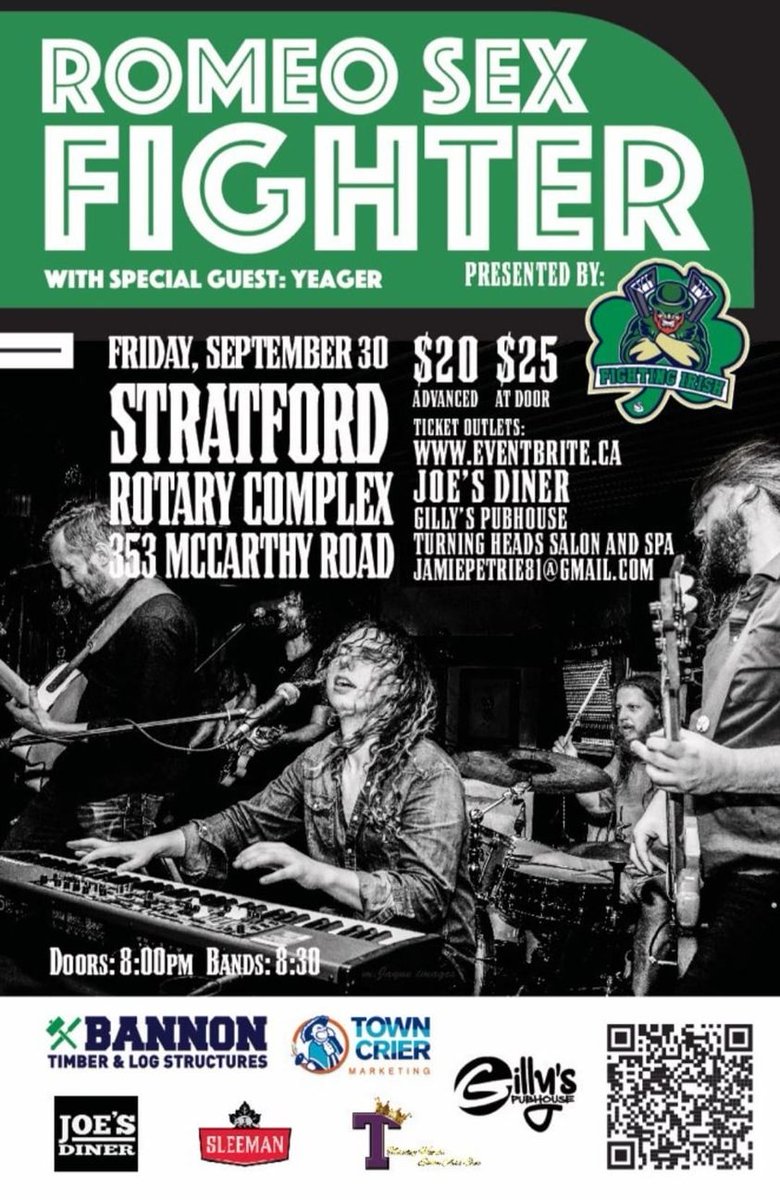 @stratfordirish holding fundraising concert! Tickets are selling fast! #superleague #romeosexfighter