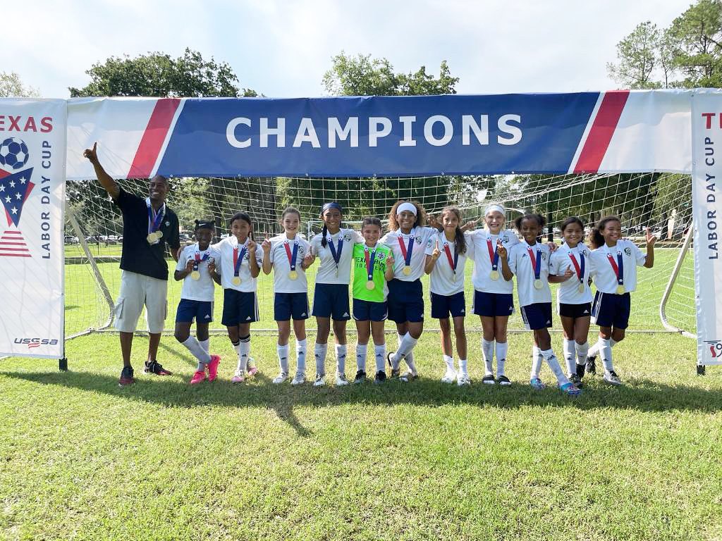 KatyPremierFC's tweet photo. Congrats to Katy Premier FC Platinum 11G Blue Dragons!  They have earned hardware today at the Texas Sports Group #texaslabordaycup2022 

Congrats Team! #champions 👏🏽 🏆 🥇 
.
.
.
. 
#kpfc #katypremierfc #soccer #youthsoccer #girlssoccee #htx #westhouston #houston #texas #sports https://t.co/OEDx7tLhTj